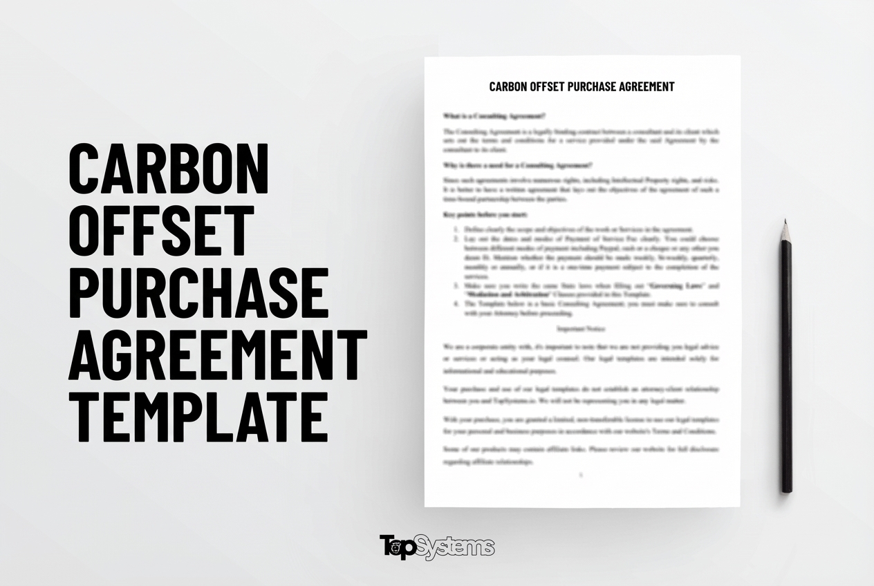 Carbon Offset Purchase Agreement