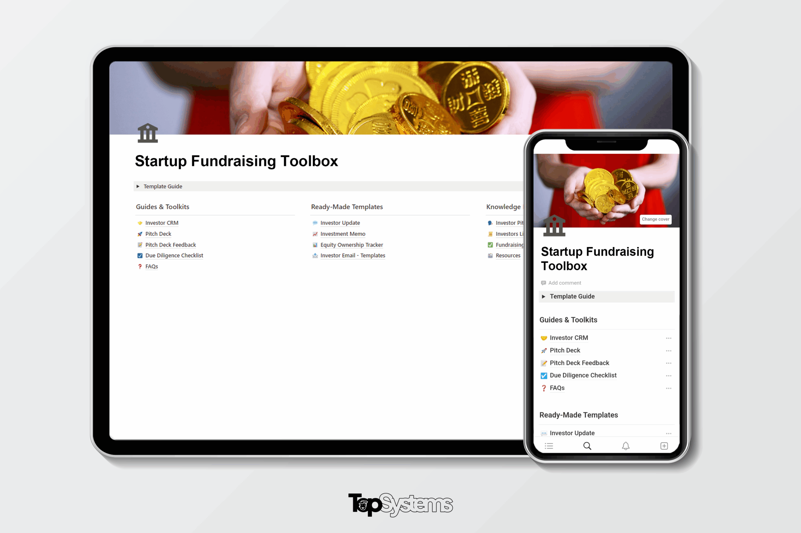 Startup Fundraising Toolbox Notion Template